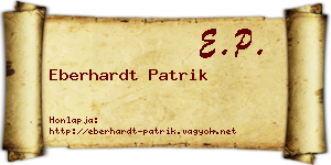 Eberhardt Patrik névjegykártya